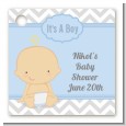 It's A Boy Chevron - Personalized Baby Shower Card Stock Favor Tags thumbnail