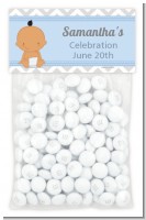 It's A Boy Chevron Hispanic - Custom Baby Shower Treat Bag Topper