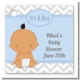 It's A Boy Chevron Hispanic - Personalized Baby Shower Card Stock Favor Tags thumbnail