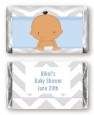 It's A Boy Chevron Hispanic - Personalized Baby Shower Mini Candy Bar Wrappers thumbnail