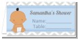 It's A Boy Chevron Hispanic - Personalized Baby Shower Place Cards thumbnail