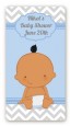 It's A Boy Chevron Hispanic - Custom Rectangle Baby Shower Sticker/Labels thumbnail