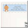 It's A Boy Chevron Hispanic - Baby Shower Return Address Labels thumbnail