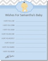 It's A Boy Chevron Hispanic - Baby Shower Wishes For Baby Card