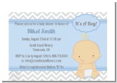 It's A Boy Chevron - Baby Shower Petite Invitations