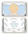 It's A Boy Chevron - Personalized Baby Shower Mini Candy Bar Wrappers thumbnail