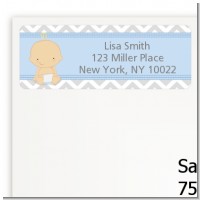 It's A Boy Chevron - Baby Shower Return Address Labels