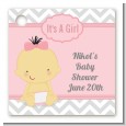 It's A Girl Chevron Asian - Personalized Baby Shower Card Stock Favor Tags thumbnail