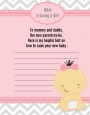 It's A Girl Chevron Asian - Baby Shower Notes of Advice thumbnail