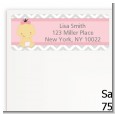 It's A Girl Chevron Asian - Baby Shower Return Address Labels thumbnail