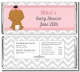 It's A Girl Chevron African American - Personalized Baby Shower Candy Bar Wrappers thumbnail