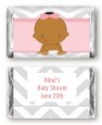It's A Girl Chevron African American - Personalized Baby Shower Mini Candy Bar Wrappers thumbnail