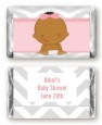 It's A Girl Chevron African American - Personalized Baby Shower Mini Candy Bar Wrappers thumbnail