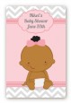 It's A Girl Chevron African American - Custom Large Rectangle Baby Shower Sticker/Labels thumbnail
