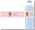 It's A Girl Chevron African American - Personalized Baby Shower Water Bottle Labels thumbnail