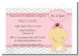It's A Girl Chevron Asian - Baby Shower Petite Invitations thumbnail