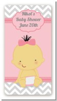 It's A Girl Chevron Asian - Custom Rectangle Baby Shower Sticker/Labels