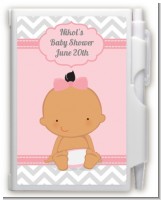 It's A Girl Chevron Hispanic - Baby Shower Personalized Notebook Favor