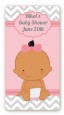 It's A Girl Chevron Hispanic - Custom Rectangle Baby Shower Sticker/Labels thumbnail