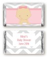 It's A Girl Chevron - Personalized Baby Shower Mini Candy Bar Wrappers thumbnail