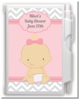 It's A Girl Chevron - Baby Shower Personalized Notebook Favor