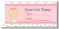 It's A Girl Chevron - Personalized Baby Shower Place Cards thumbnail