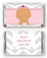 It's A Girl Chevron Hispanic - Personalized Baby Shower Mini Candy Bar Wrappers thumbnail