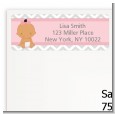 It's A Girl Chevron Hispanic - Baby Shower Return Address Labels thumbnail