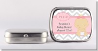 It's A Girl Chevron - Personalized Baby Shower Mint Tins