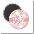 It's A Girl Pink Gold - Personalized Baby Shower Magnet Favors thumbnail