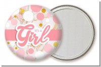 It's A Girl Pink Gold - Personalized Baby Shower Pocket Mirror Favors