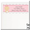 It's A Girl Chevron - Baby Shower Return Address Labels thumbnail