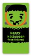 Jack O Lantern Frankenstein - Custom Rectangle Halloween Sticker/Labels thumbnail