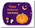 Jack O Lantern - Personalized Halloween Rounded Corner Stickers thumbnail
