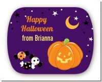 Jack O Lantern - Personalized Halloween Rounded Corner Stickers