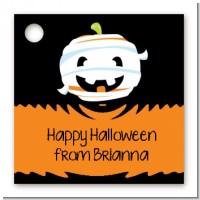 Jack O Lantern Mummy - Personalized Halloween Card Stock Favor Tags
