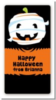 Jack O Lantern Mummy - Custom Rectangle Halloween Sticker/Labels