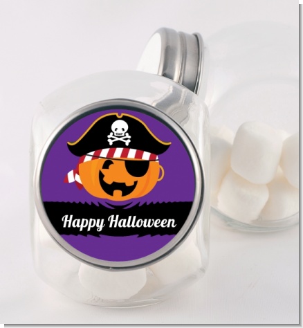 Jack O Lantern Pirate - Personalized Halloween Candy Jar