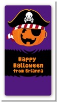 Jack O Lantern Pirate - Custom Rectangle Halloween Sticker/Labels