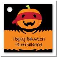 Jack O Lantern Superhero - Personalized Halloween Card Stock Favor Tags