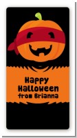 Jack O Lantern Superhero - Custom Rectangle Halloween Sticker/Labels