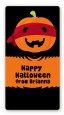 Jack O Lantern Superhero - Custom Rectangle Halloween Sticker/Labels thumbnail