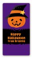 Jack O Lantern Witch - Custom Rectangle Halloween Sticker/Labels thumbnail