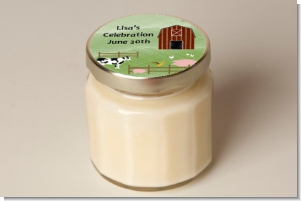 Nursery Rhyme - Old McDonald - Baby Shower Personalized Candle Jar