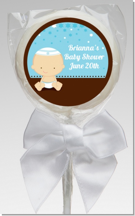 Jewish Baby Boy - Personalized Baby Shower Lollipop Favors