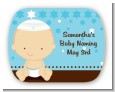 Jewish Baby Boy - Personalized Baby Shower Rounded Corner Stickers thumbnail