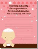 Jewish Baby Girl - Baby Shower Notes of Advice