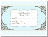 Jewish Star of David Blue & Brown - Bar / Bat Mitzvah RSVP Cards