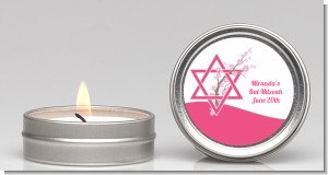 Jewish Star of David Cherry Blossom - Bar / Bat Mitzvah Candle Favors