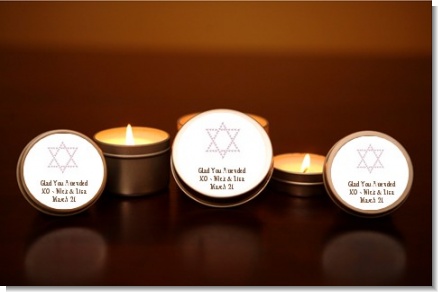 Jewish Star of David Pink - Bar / Bat Mitzvah Candle Favors